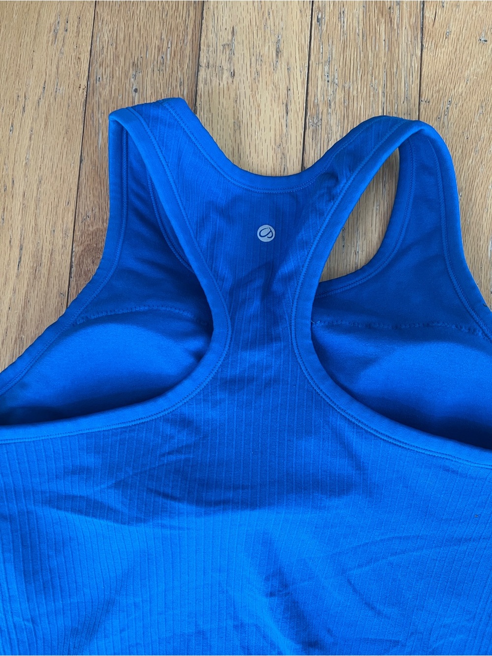 CRZ YOGA Racerback Ribbed Tank Top - Blue - Picture 5 of 10
